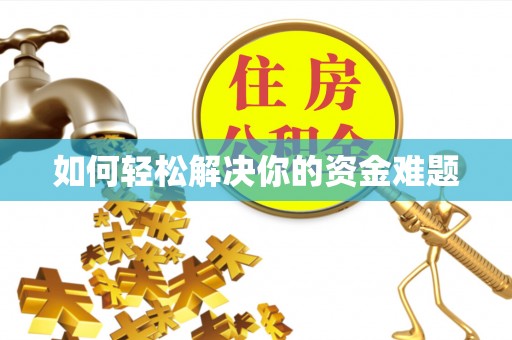 阜城如何轻松解决你的资金难题