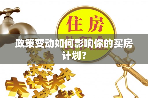 阜城政策变动如何影响你的买房计划？