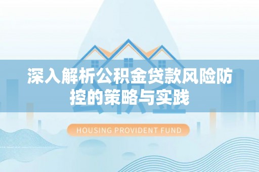 阜城深入解析公积金贷款风险防控的策略与实践