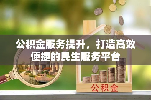 阜城公积金服务提升，打造高效便捷的民生服务平台