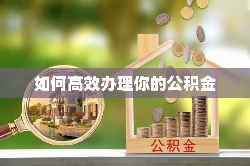阜城如何高效办理你的公积金
