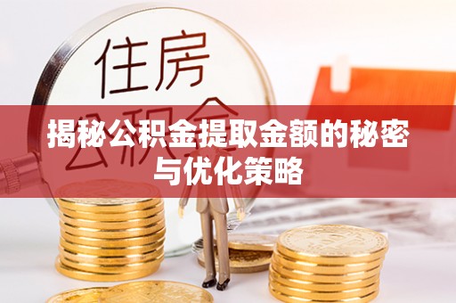 阜城揭秘公积金提取金额的秘密与优化策略