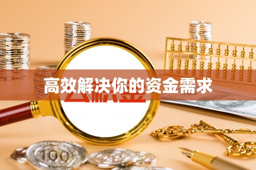 阜城高效解决你的资金需求