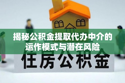 阜城揭秘公积金提取代办中介的运作模式与潜在风险