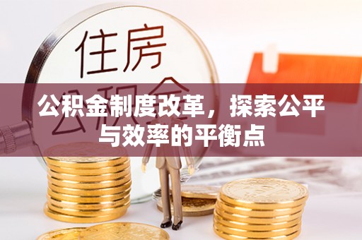 阜城公积金制度改革，探索公平与效率的平衡点