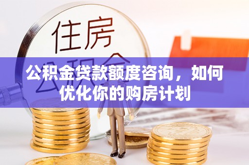 阜城公积金贷款额度咨询，如何优化你的购房计划