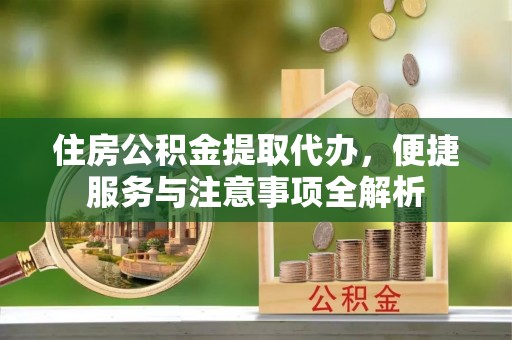 阜城住房公积金提取代办，便捷服务与注意事项全解析