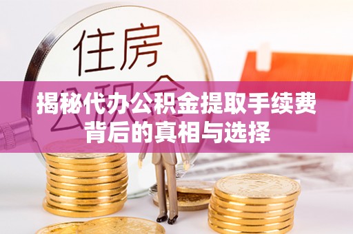 阜城揭秘代办公积金提取手续费背后的真相与选择