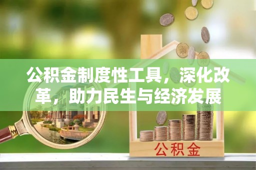 阜城公积金制度性工具，深化改革，助力民生与经济发展