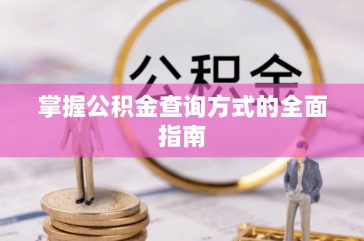 阜城掌握公积金查询方式的全面指南
