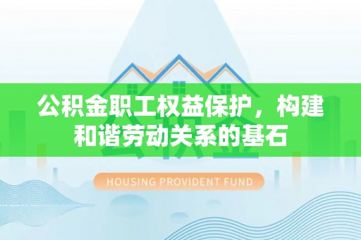 阜城公积金职工权益保护，构建和谐劳动关系的基石