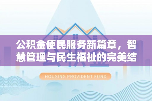 阜城公积金便民服务新篇章，智慧管理与民生福祉的完美结合