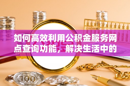 阜城如何高效利用公积金服务网点查询功能，解决生活中的资金难题