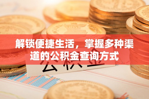 阜城解锁便捷生活，掌握多种渠道的公积金查询方式