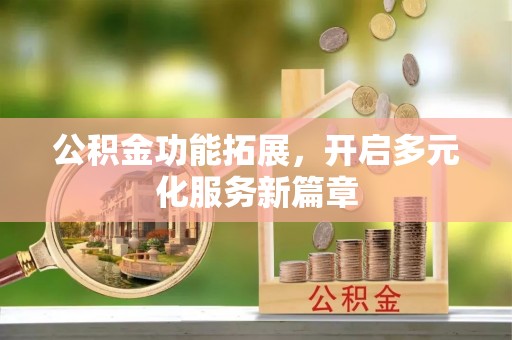 阜城公积金功能拓展，开启多元化服务新篇章