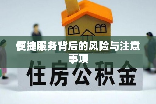 阜城便捷服务背后的风险与注意事项